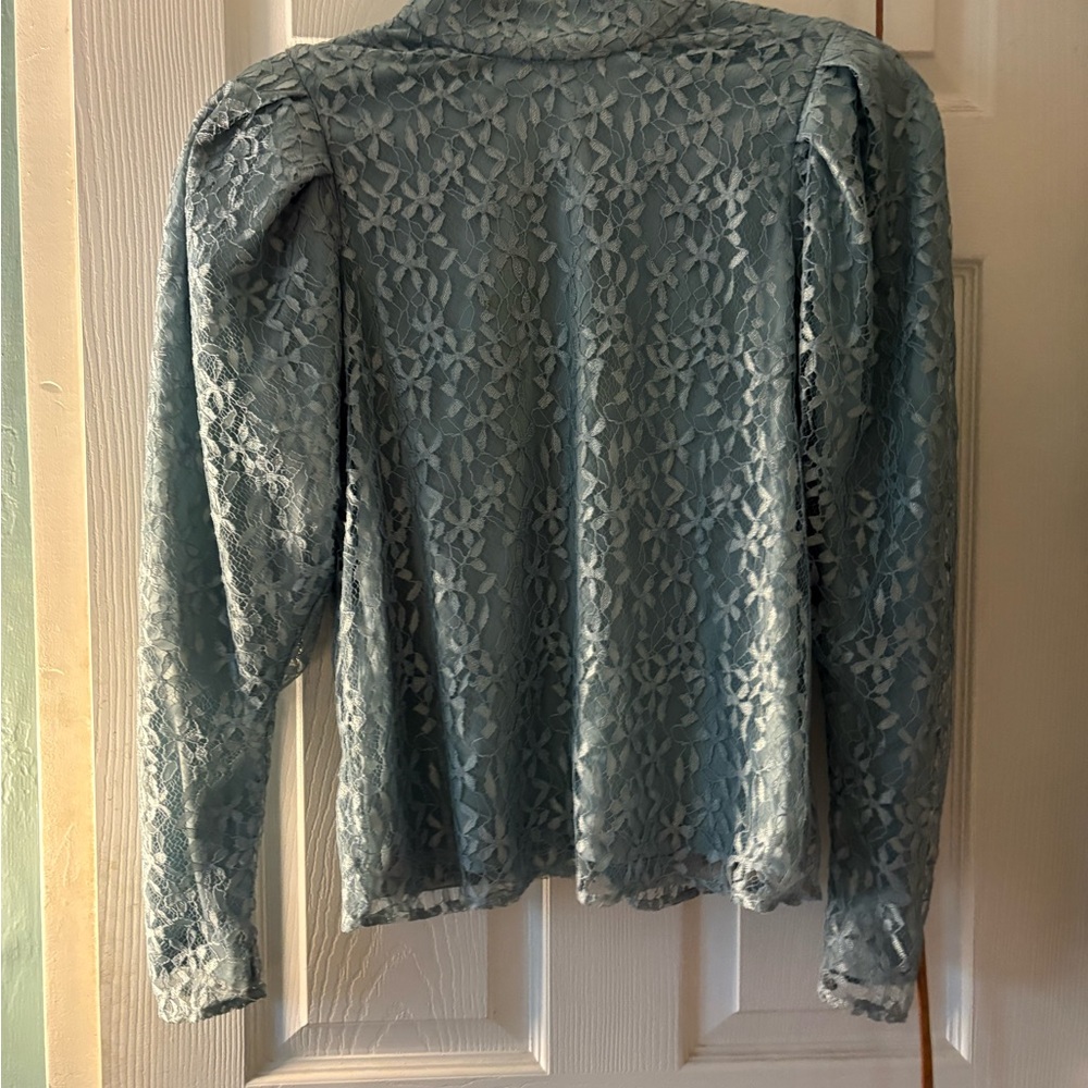 Wayf Lace Blouse - Teal